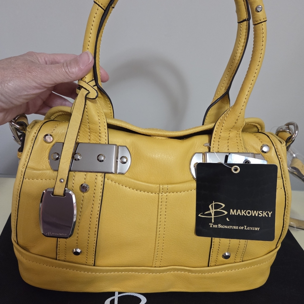 Vintage B. Makowsky Glove Leather Flaptop Satchel